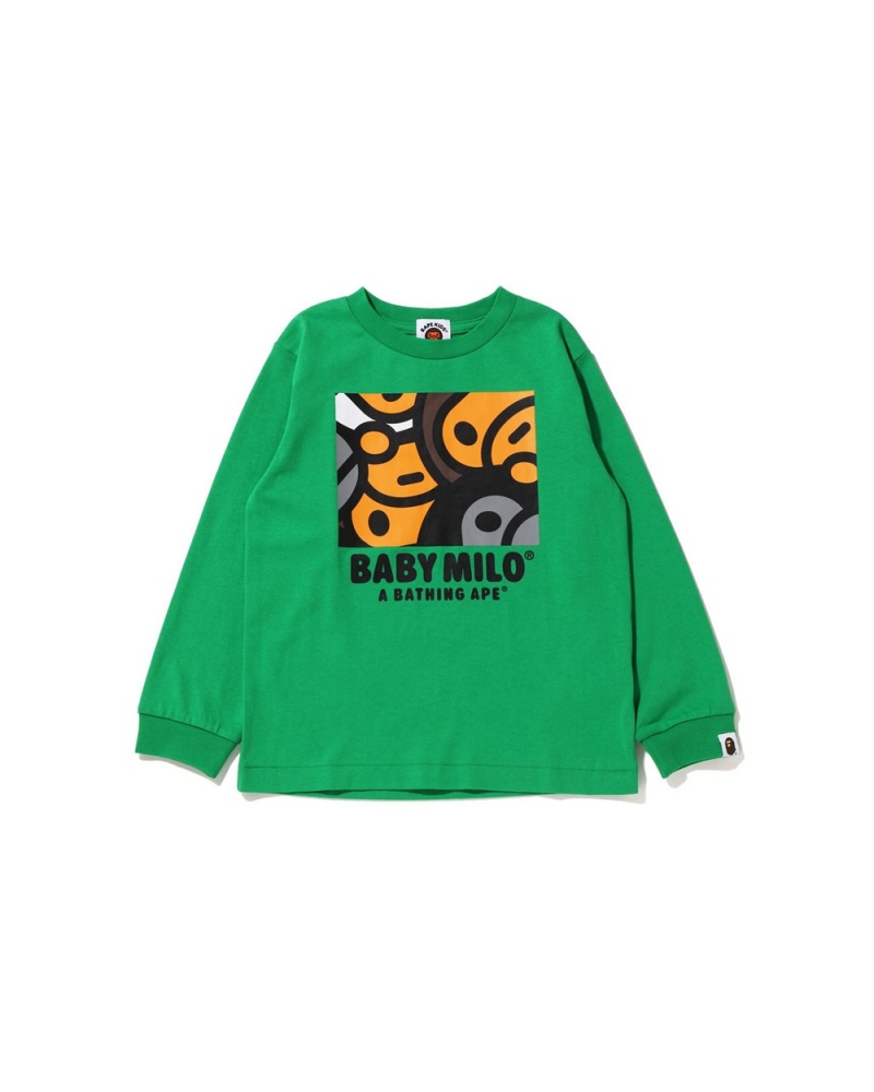 Hauts Bape All Baby Milo Mix L/S Menthe Enfant | BTV-92780638